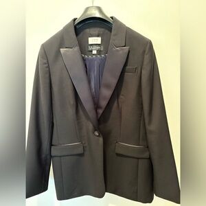J. Crew collection Black Satin-Lapel tuxedo Single-Button Blazer